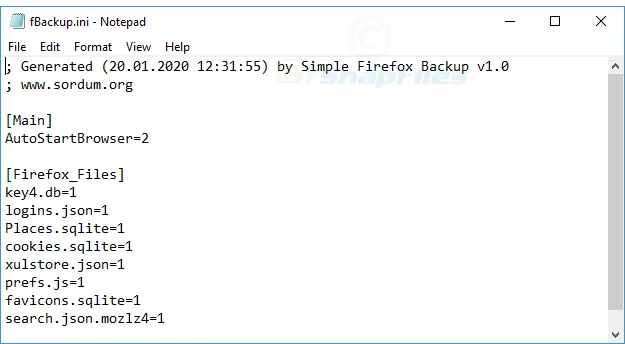 Simple Firefox Backup स्क्रीनशॉट 2