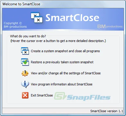 SmartClose स्क्रीनशॉट 1