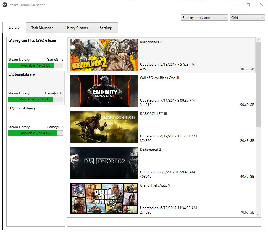 Steam Library Manager स्क्रीनशॉट 1