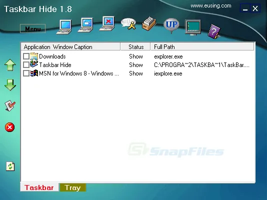Eusing Taskbar Hide स्क्रीनशॉट 1