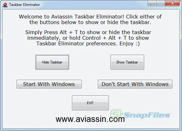 Taskbar Eliminator स्क्रीनशॉट 1