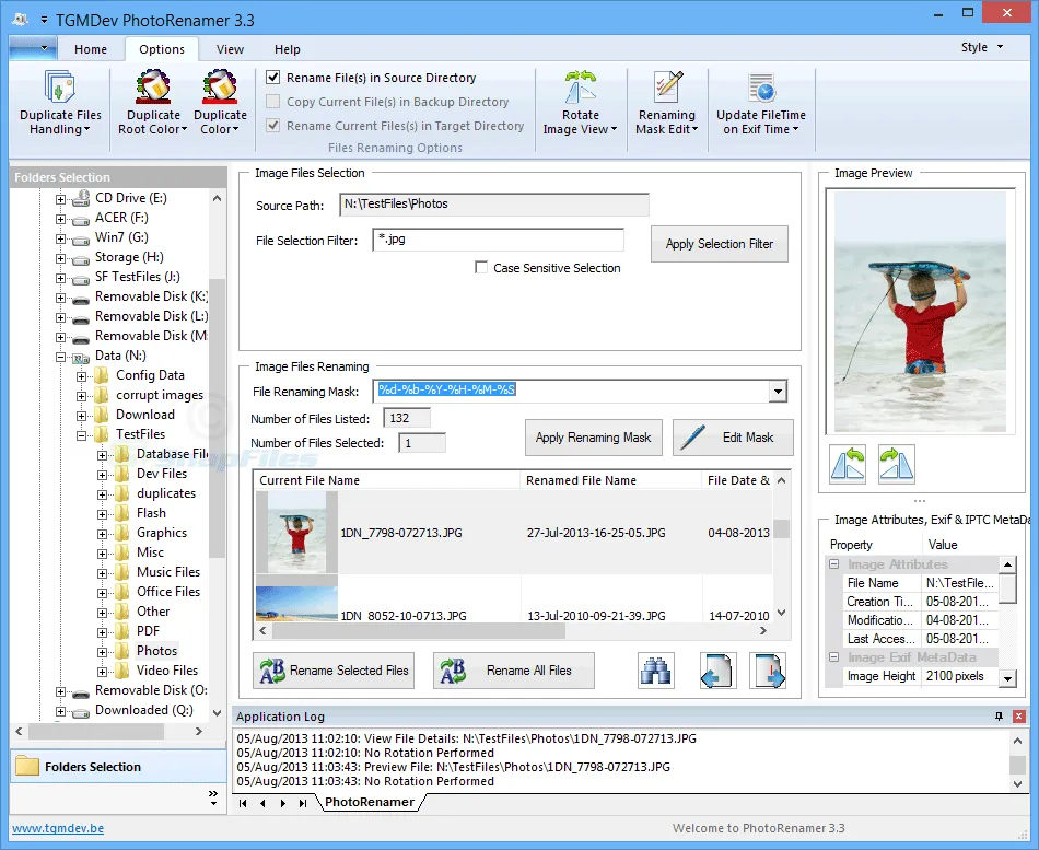 TGMDev PhotoRenamer स्क्रीनशॉट 1