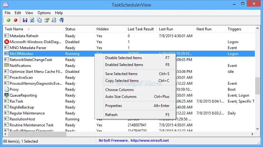 TaskSchedulerView स्क्रीनशॉट 1