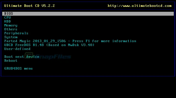 Ultimate Boot CD स्क्रीनशॉट 1