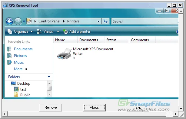 XPS Removal Tool स्क्रीनशॉट 1